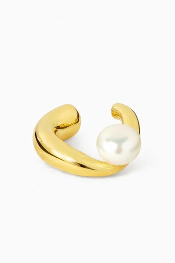 Ballon Single Ear Cuff in 18kt Gold-plated Sterling Silver