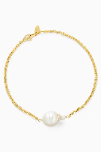 Quadris Anklet in 18kt Gold-plated Sterling Silver