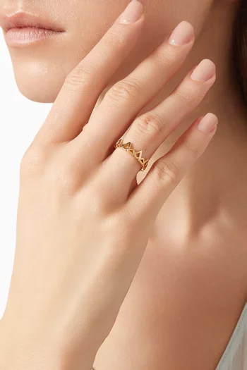 خاتم ماي ستار ذهب وردي عيار 18