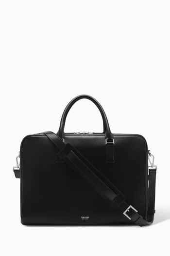 Minimal Briefcase in Leather