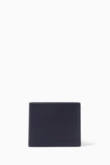 Elongated T Line Wallet in Leather