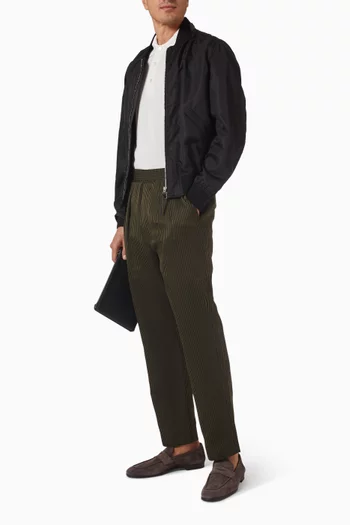 بنطال للبيت بينجال مخطط قطن وحرير