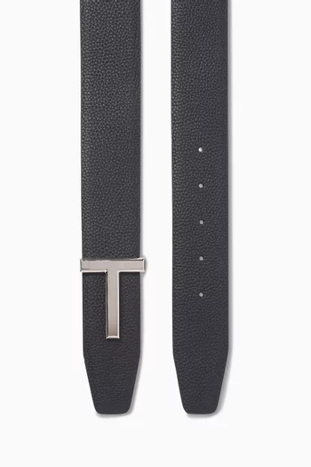 Reversible T Belt in Leather