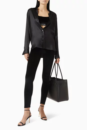 Signature Logo Bralette in Velvet