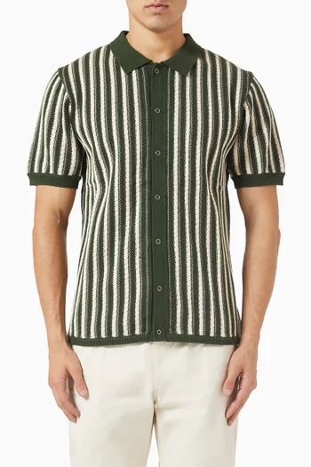 تي شيرت بولو كولينز بنسيج دقيق بغرزة الضفيرة قطن