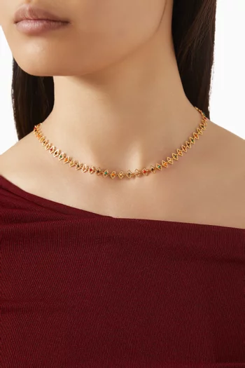 Eyezicle Necklace in 18kt Gold-plated Brass