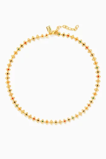 Eyezicle Necklace in 18kt Gold-plated Brass