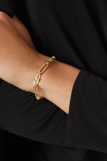 سوار بيوبل بحلقات عريضة معدن مطلي ذهب عيار 18‏