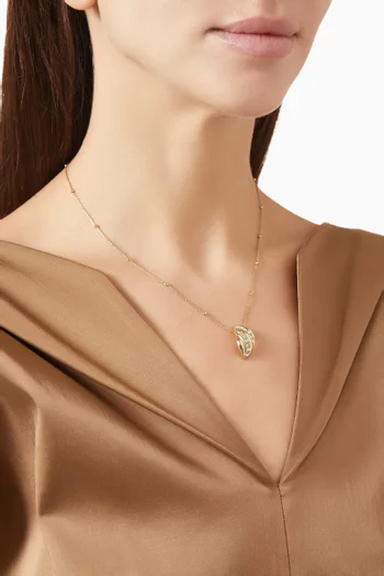 Twerto Crystal Necklace in 18kt Gold-plated Metal