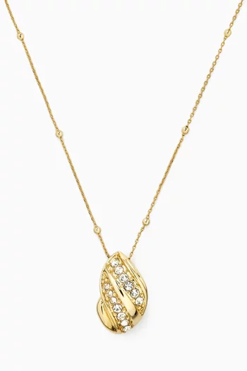 Twerto Crystal Necklace in 18kt Gold-plated Metal