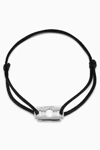 سوار بتصميم حبل وحلية بشكل شفرة حلاقة فضة إسترلينية