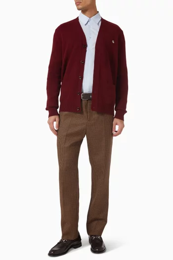 Embroidered Cardigan in Wool & Cashmere