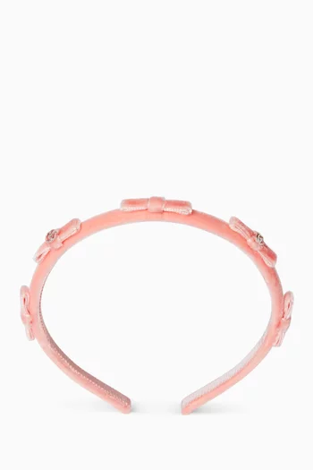 طوق رأس بشعار حرف G مزدوج مخملي 