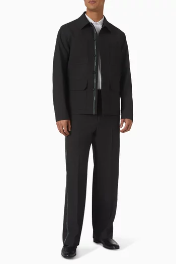 Selvedge Detail Jacket in Wool