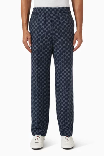 GG Logo Pants in Brushed Flannel