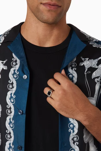 Armour Onyx Ring in Sterling Silver