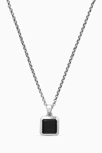 Armour Onyx Necklace in Sterling Silver