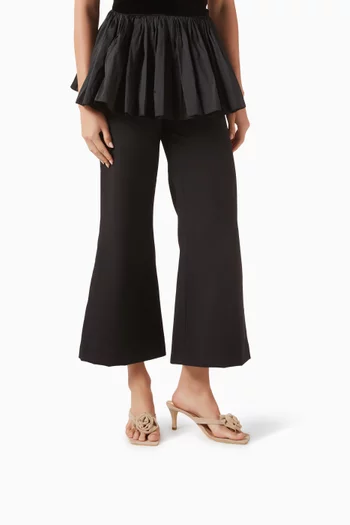 Double Fleur 70 Mules in Suede