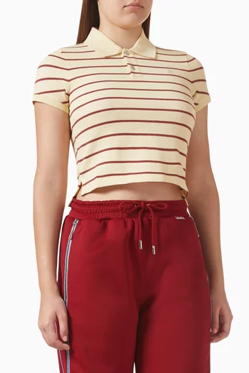 Striped Crop T-shirt in Cotton