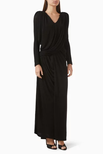 فستان ايل طويل بدرابيه