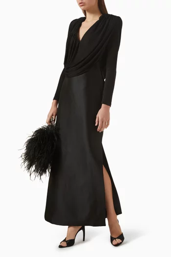 Eminence Draped Maxi Dress