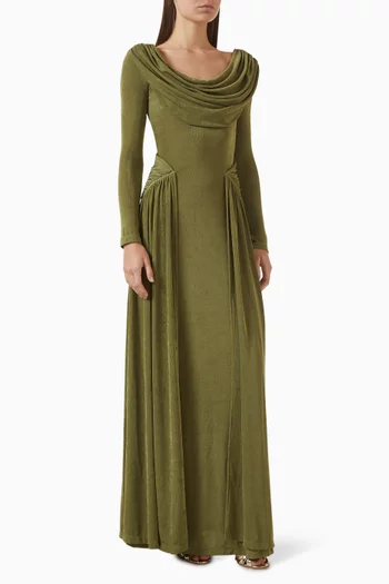 Aveline Draped Maxi Dress