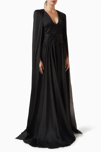 فستان نور طويل بكاب