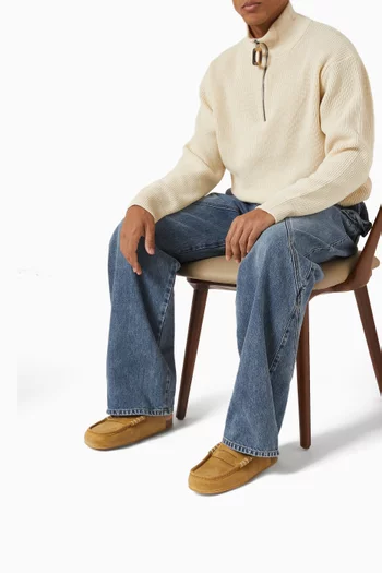 Stitch Loafers in Waxed Suede