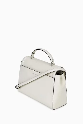 Medium K/Autograph Top-handle Bag in Leather
