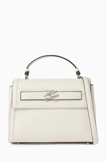 Small K/Autograph Top-handle Bag in Leather