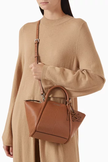 Small K/Wellen Tote Bag in Faux Leather