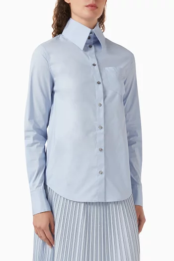 Everyday Embroidered Blouse in Poplin