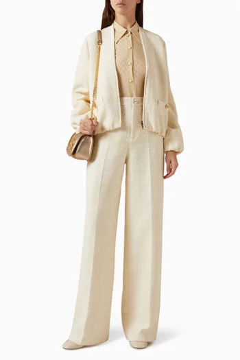 Wide-leg Pants in Tweed