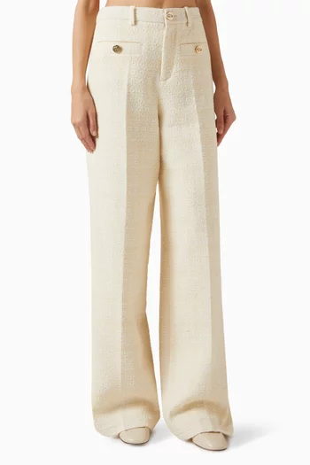 Wide-leg Pants in Tweed
