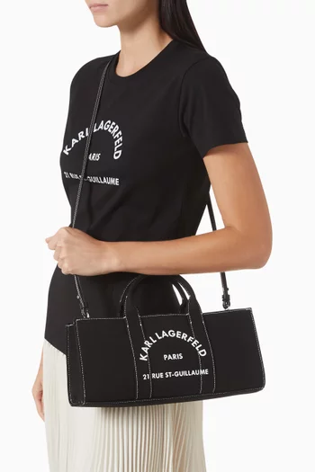 Elongated Tote Bag in Canvas