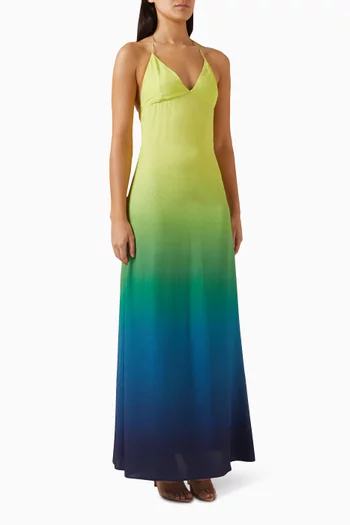 Gradient Maxi Dress in Silk