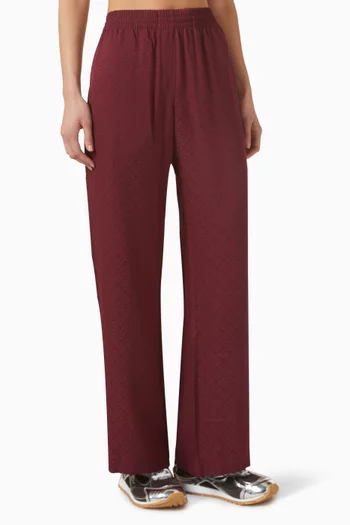 Monogram Lounge Pants in Silk