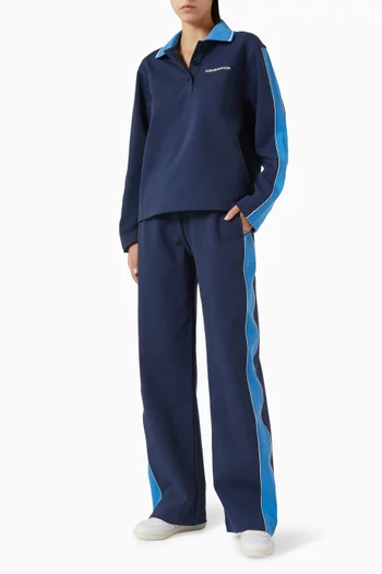 Punto Polo Sweatshirt in Organic Cotton Blend