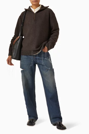 Quarter-zip Sweater in Wool Blend