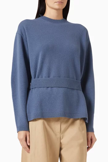 Belted Sweater in Merino-wool