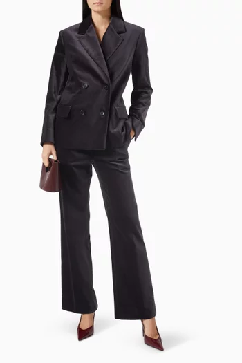 Straight-leg Pants in Velvet