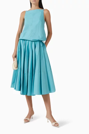 Flared Skirt in Cotton-poplin