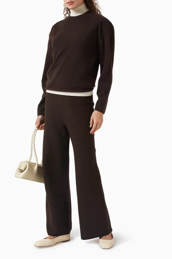 Boiled Wide-leg Pants in Merino-wool