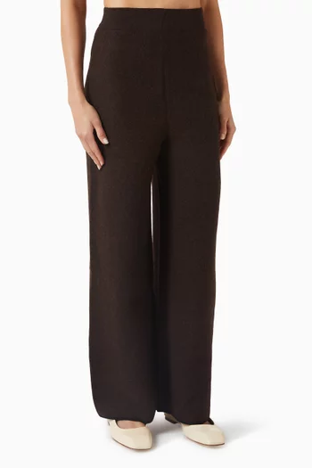 Boiled Wide-leg Pants in Merino-wool