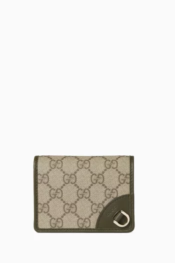 Small GG Emblem Wallet in Coated Canvas