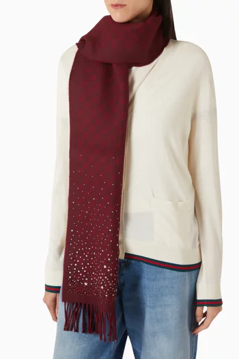Cristie Crystal-embellished Scarf in GG Wool