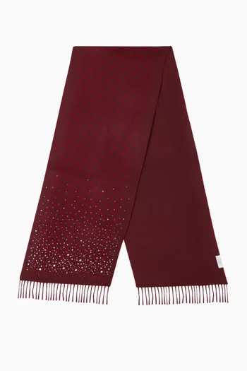 Cristie Crystal-embellished Scarf in GG Wool