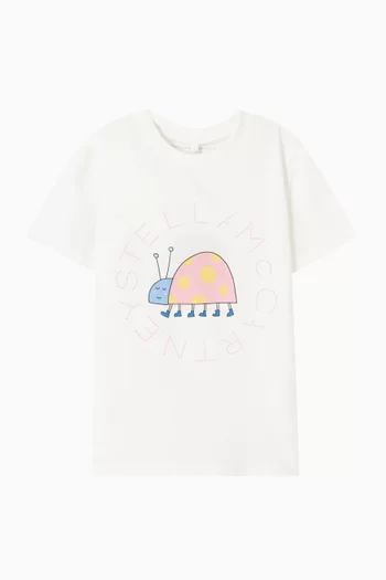 تي شيرت بطبعة دعسوقة قطن