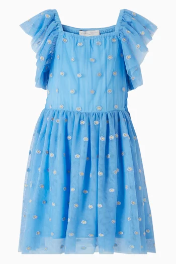Embroidered Tulle Dress