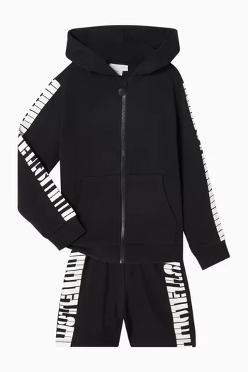 Piano Logo Hoodie in Cotton